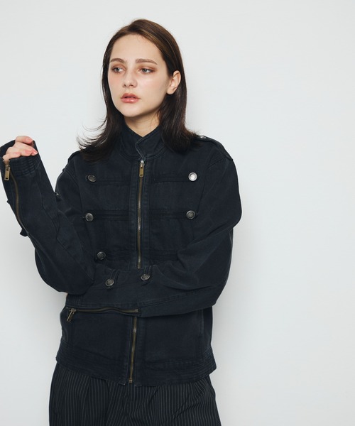 DAZE(デイズ)の「ナポレオンデザイン デニムジャケット(デニムジャケット・メンズ・ブラック系・LARGE/MEDIUM/SMALL)」の5枚目の写真