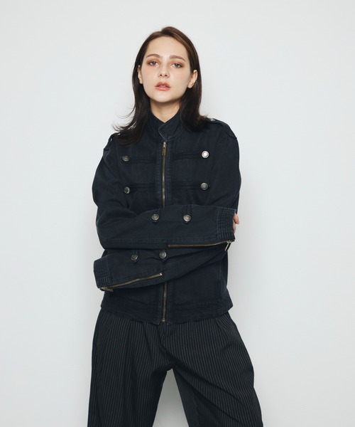 DAZE(デイズ)の「ナポレオンデザイン デニムジャケット(デニムジャケット・メンズ・ブラック系・LARGE/MEDIUM/SMALL)」の7枚目の写真