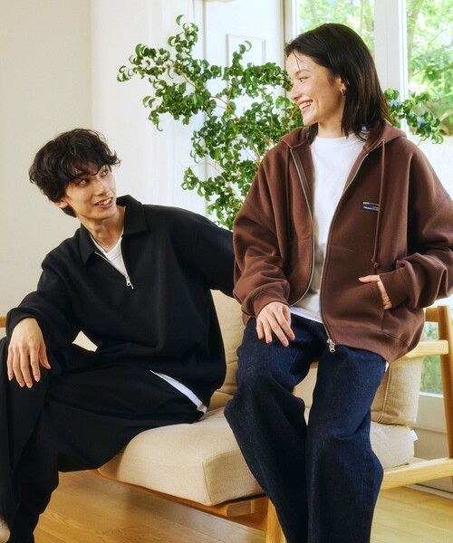 FREAK'S STORE(フリークスストア)の「限定展開 ワンポイントロゴ フリース ジップ パーカー / フーディー(パーカー・メンズ・ブラウン/ブラック/アッシュグレー・LARGE/MEDIUM/SMALL)」の16枚目の写真