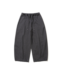 Folded Stitch Balloon Pants - Grey