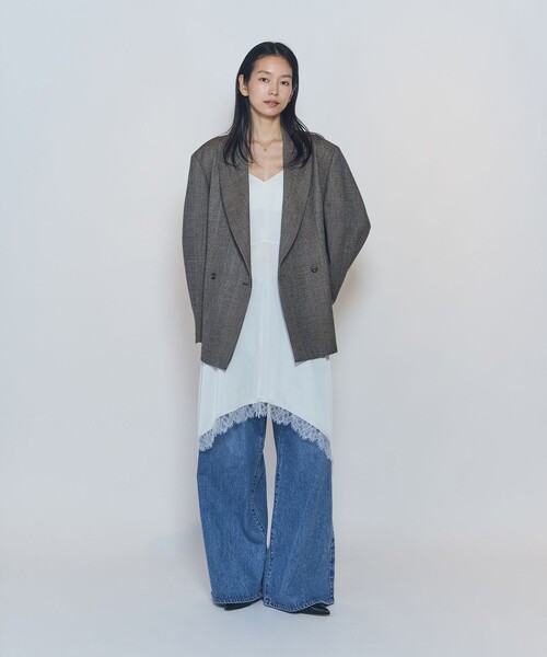 1er Arrondissement(プルミエアロンディスモン)の「ライトダブルサテンランジェリードレス(ワンピース・レディース・オフホワイト/ブラック・FREE)」の7枚目の写真