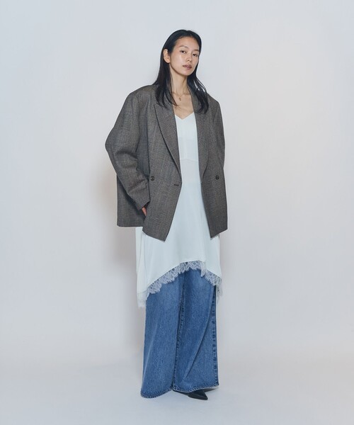 1er Arrondissement(プルミエアロンディスモン)の「ライトダブルサテンランジェリードレス(ワンピース・レディース・オフホワイト/ブラック・FREE)」の10枚目の写真