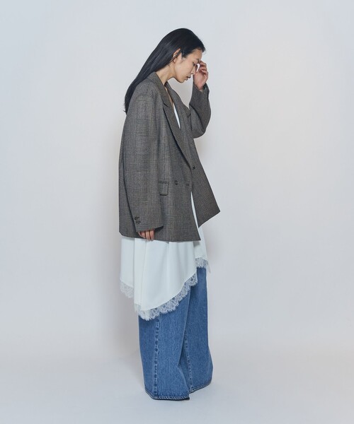 1er Arrondissement(プルミエアロンディスモン)の「ライトダブルサテンランジェリードレス(ワンピース・レディース・オフホワイト/ブラック・FREE)」の13枚目の写真
