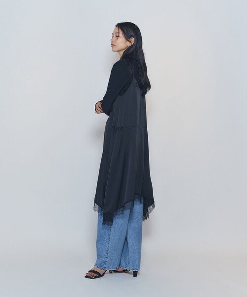 1er Arrondissement(プルミエアロンディスモン)の「ライトダブルサテンランジェリードレス(ワンピース・レディース・オフホワイト/ブラック・FREE)」の15枚目の写真