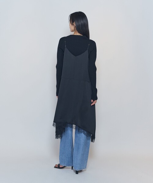1er Arrondissement(プルミエアロンディスモン)の「ライトダブルサテンランジェリードレス(ワンピース・レディース・オフホワイト/ブラック・FREE)」の18枚目の写真