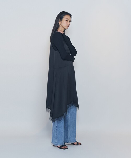 1er Arrondissement(プルミエアロンディスモン)の「ライトダブルサテンランジェリードレス(ワンピース・レディース・オフホワイト/ブラック・FREE)」の20枚目の写真
