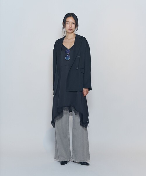 1er Arrondissement(プルミエアロンディスモン)の「ライトダブルサテンランジェリードレス(ワンピース・レディース・オフホワイト/ブラック・FREE)」の22枚目の写真
