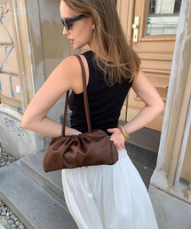 [WITH yuchive] Brioche Nylon Shoulder Bag (Brown)