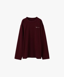 メンズ ロゴ 刺繍 コットン 長袖 Tシャツ "Horace"