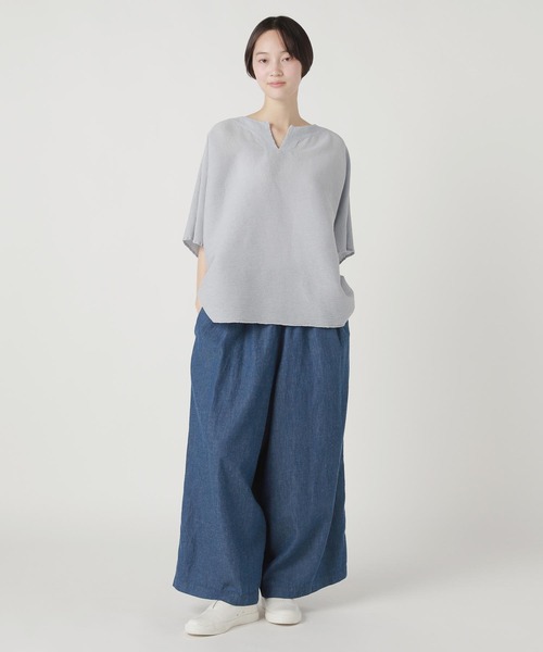 Plantation(プランテーション)の「(S)BIZENコットンラミーデニム / P(その他パンツ・レディース・ブルー・S size)」の3枚目の写真