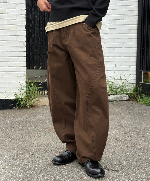 SIGNATURE（シグネチャ）の「ダイイングダーツカーブドチノパンツ[ブラウン]（その他パンツ・レディース・その他・LARGE/SMALL/MEDIUM）」の2枚目の写真