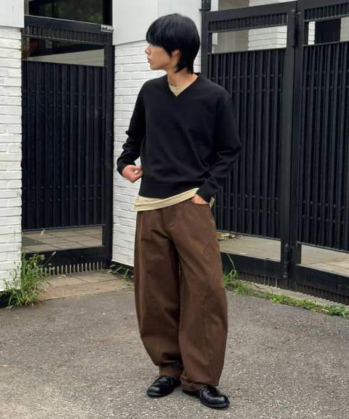 SIGNATURE（シグネチャ）の「ダイイングダーツカーブドチノパンツ[ブラウン]（その他パンツ・レディース・その他・LARGE/SMALL/MEDIUM）」の5枚目の写真