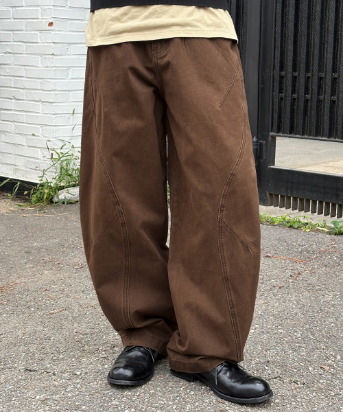 SIGNATURE（シグネチャ）の「ダイイングダーツカーブドチノパンツ[ブラウン]（その他パンツ・レディース・その他・LARGE/SMALL/MEDIUM）」の6枚目の写真