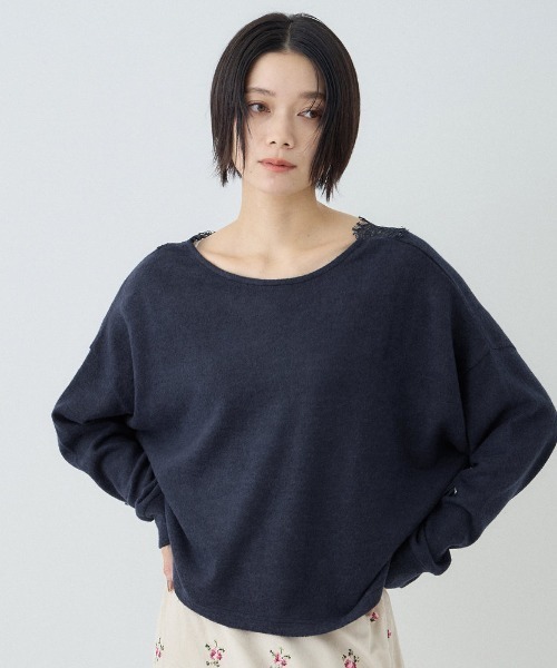 VICKY(ビッキー)の「バックレースプルオーバー(Tシャツ/カットソー・レディース・ブラック/ベージュ/ネイビー・M)」の3枚目の写真