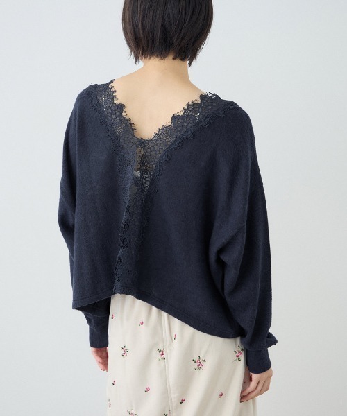 VICKY(ビッキー)の「バックレースプルオーバー(Tシャツ/カットソー・レディース・ブラック/ベージュ/ネイビー・M)」の12枚目の写真