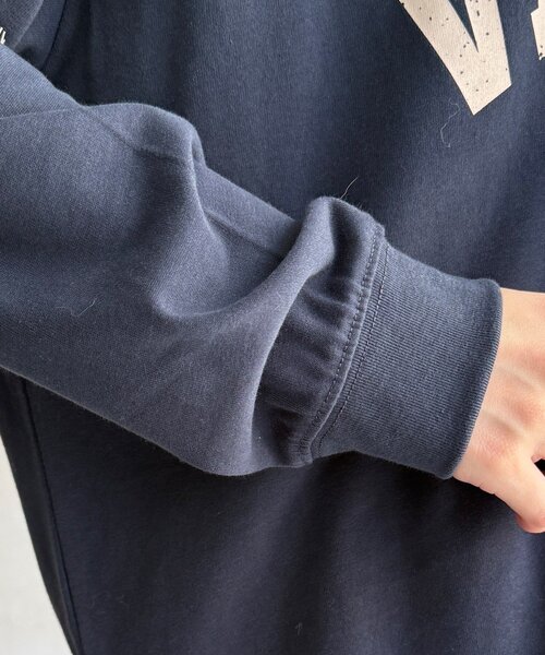DouDou(ドゥドゥ)の「【WEB限定】袖レース切替ロゴTEE(Tシャツ/カットソー・レディース・ネイビー/オフホワイト/ブラック・FREE)」の17枚目の写真
