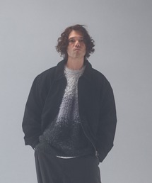ADAMPATEK/mute faux suede loose zip blouson/フェイクスウェード襟付きブルゾン
