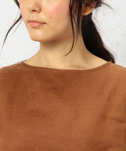 green label relaxing（グリーンレーベルリラクシング）の「CB ハードマンズリネン FLA N/SL ブラウス◆（シャツ/ブラウス・レディース・ホワイト/ブラック/オレンジ系その他・FREE）」の13枚目の写真