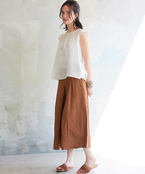 green label relaxing（グリーンレーベルリラクシング）の「CB ハードマンズリネン FLA N/SL ブラウス◆（シャツ/ブラウス・レディース・ホワイト/ブラック/オレンジ系その他・FREE）」の11枚目の写真