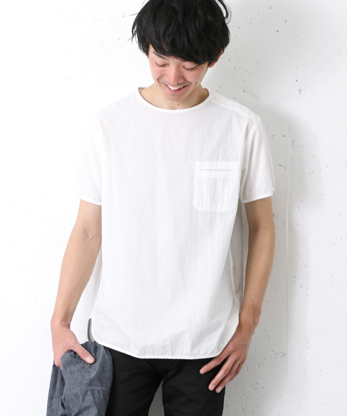 URBAN RESEARCH DOORS MENS(アーバンリサーチ ドアーズ メンズ)の「DOORS Broad Cloth S/S Tee(シャツ/ブラウス・メンズ・カーキ/オフホワイト/ブルー・40/38)」の1枚目の写真