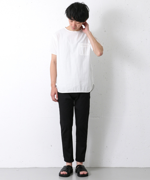 URBAN RESEARCH DOORS MENS(アーバンリサーチ ドアーズ メンズ)の「DOORS Broad Cloth S/S Tee(シャツ/ブラウス・メンズ・カーキ/オフホワイト/ブルー・40/38)」の4枚目の写真