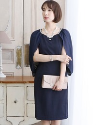 PourVous | 【結婚式・お呼ばれ対応】ポンチョドレープドレス(ドレス)