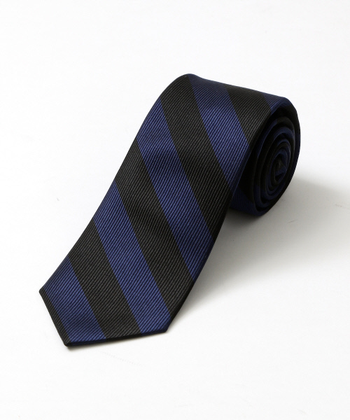 ABAHOUSE(アバハウス)の「【WEB別注】レジメンタルタイ(ネクタイ・メンズ・ネイビー/グレー/ブルー/ボルドー・FREE)」の1枚目の写真