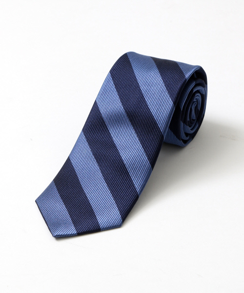 ABAHOUSE(アバハウス)の「【WEB別注】レジメンタルタイ(ネクタイ・メンズ・ネイビー/グレー/ブルー/ボルドー・FREE)」の3枚目の写真