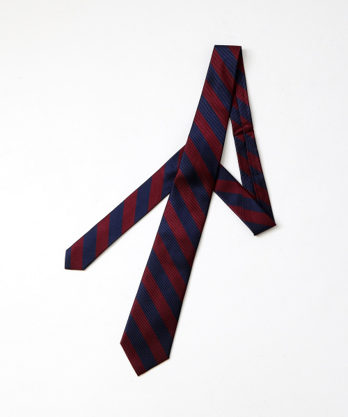 ABAHOUSE(アバハウス)の「【WEB別注】レジメンタルタイ(ネクタイ・メンズ・ネイビー/グレー/ブルー/ボルドー・FREE)」の10枚目の写真