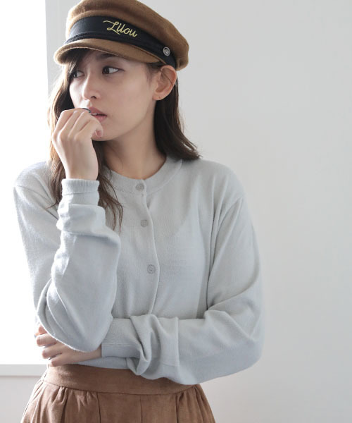 Denime(ドゥニーム)の「ベーシックカーディガン(カーディガン/ボレロ・レディース・ブラック/ブルー系その他5/ワイン/グレー/ブラック系その他5・FREE)」の1枚目の写真