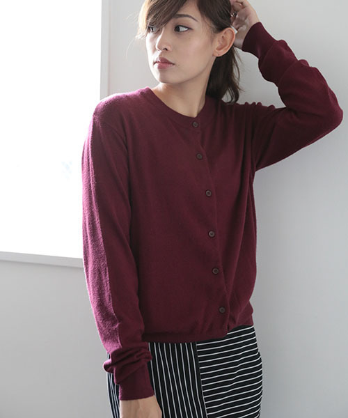 Denime(ドゥニーム)の「ベーシックカーディガン(カーディガン/ボレロ・レディース・ブラック/ブルー系その他5/ワイン/グレー/ブラック系その他5・FREE)」の5枚目の写真