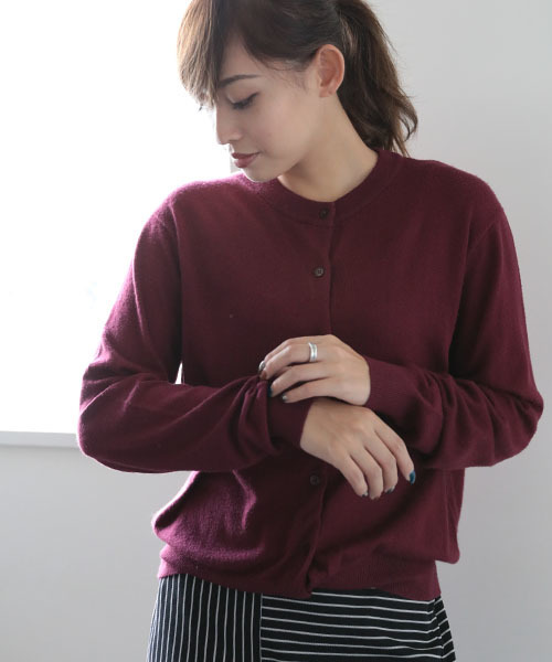 Denime(ドゥニーム)の「ベーシックカーディガン(カーディガン/ボレロ・レディース・ブラック/ブルー系その他5/ワイン/グレー/ブラック系その他5・FREE)」の21枚目の写真