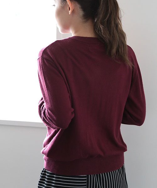 Denime(ドゥニーム)の「ベーシックカーディガン(カーディガン/ボレロ・レディース・ブラック/ブルー系その他5/ワイン/グレー/ブラック系その他5・FREE)」の22枚目の写真