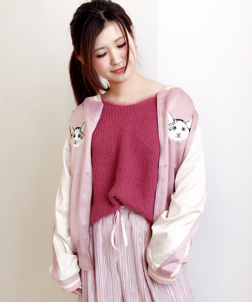 archives（アルシーヴ）の「テンタッチ片畦プルオーバー（ニット/セーター・レディース・オフホワイト/グレー/ピンク/サックスブルー・MEDIUM）」の8枚目の写真