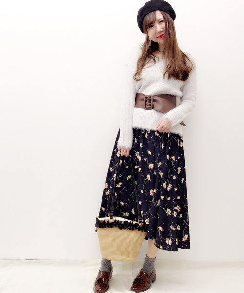 archives（アルシーヴ）の「テンタッチ片畦プルオーバー（ニット/セーター・レディース・オフホワイト/グレー/ピンク/サックスブルー・MEDIUM）」の9枚目の写真