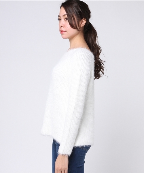 archives（アルシーヴ）の「テンタッチ片畦プルオーバー（ニット/セーター・レディース・オフホワイト/グレー/ピンク/サックスブルー・MEDIUM）」の11枚目の写真