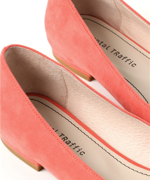 ORiental TRaffic（オリエンタルトラフィック）の「春夏新作★バイカラーフラットパンプス★7115（パンプス・レディース・ブルー/ベージュ/ピンク/ブラック・36/34/39/38/37/40/42/41/35）」の10枚目の写真