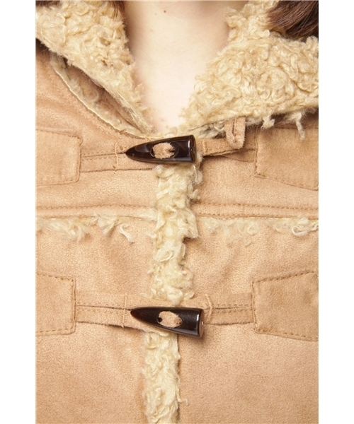 mystic（ミスティック）の「フェイクムートンダッフル（ダッフルコート・レディース・キャメル/ブラック/ベージュ・FREE）」の10枚目の写真