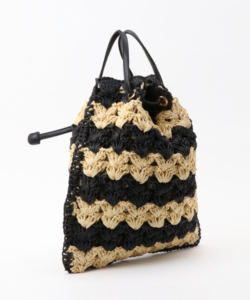 Casselini（キャセリーニ）の「casselini:ミックスカラートート（トートバッグ・レディース・ブラック/ホワイト・ONE SIZE）」の3枚目の写真