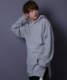 【MANGROVE】スウェット裾ZIPプルオーバーBIGパーカー