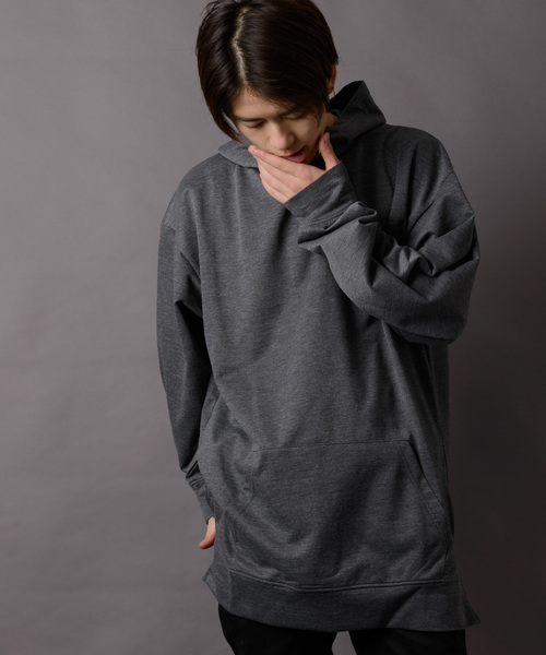 MANGROVE（マングローブ）の「【MANGROVE】スウェット裾ZIPプルオーバーBIGパーカー（パーカー・メンズ・ベージュ/ネイビー/マスタード/ホワイト/ブラック/グレー/チャコールグレー/ブルー/ダークグレー/杢グレー・FREE）」の6枚目の写真