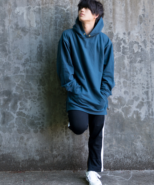 MANGROVE（マングローブ）の「【MANGROVE】スウェット裾ZIPプルオーバーBIGパーカー（パーカー・メンズ・ベージュ/ネイビー/マスタード/ホワイト/ブラック/グレー/チャコールグレー/ブルー/ダークグレー/杢グレー・FREE）」の21枚目の写真