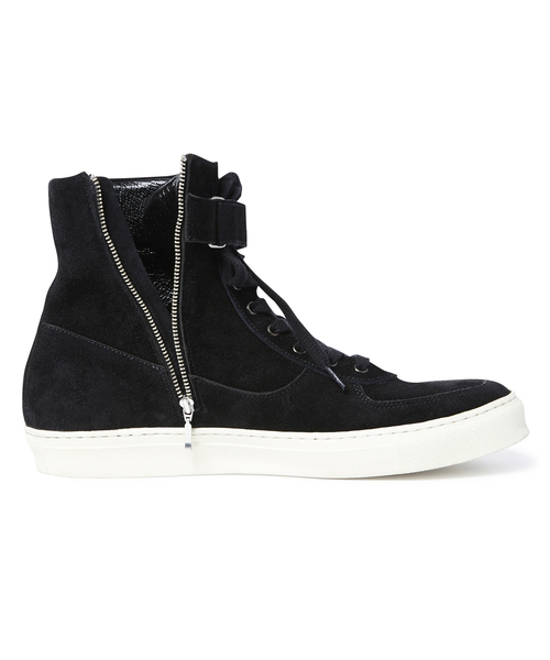 CHORD NUMBER EIGHT(コードナンバーエイト)の「SUEDE ZIP SNEAKER(スニーカー・メンズ・ブラック×ホワイト/ベージュ/ブラック・25cm/26cm/24cm/28cm/27cm)」の12枚目の写真