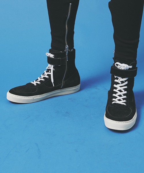 CHORD NUMBER EIGHT(コードナンバーエイト)の「SUEDE ZIP SNEAKER(スニーカー・メンズ・ブラック×ホワイト/ベージュ/ブラック・25cm/26cm/24cm/28cm/27cm)」の18枚目の写真