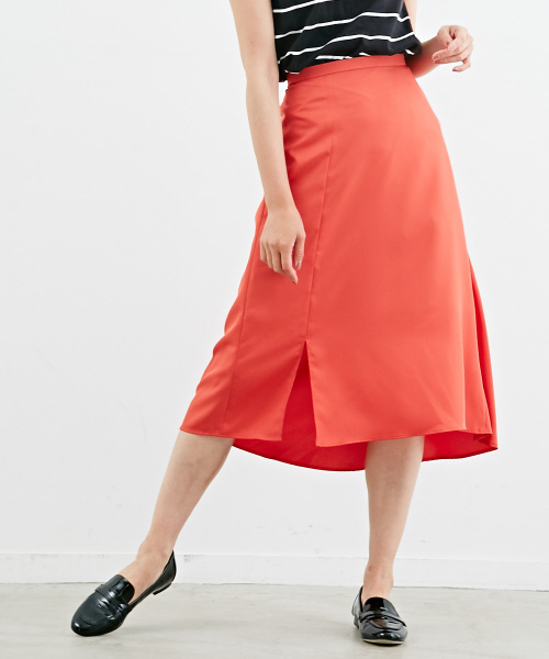 Abahouse Devinette（ドゥヴィネット）の「ツイルアシンメトリースカート（スカート・レディース・ネイビー/ベージュ/オレンジ・38/36）」の3枚目の写真