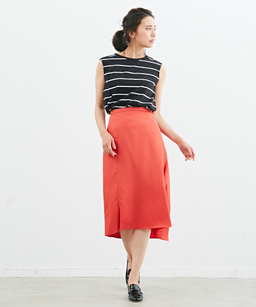 Abahouse Devinette（ドゥヴィネット）の「ツイルアシンメトリースカート（スカート・レディース・ネイビー/ベージュ/オレンジ・38/36）」の11枚目の写真