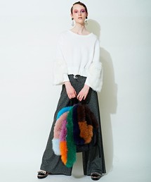 [新品未使用]TSUMORI CHISATO カラフルファーネックウォーマー 新品未使用]TSUMORI CHISATO カラフルファーネックウォーマー