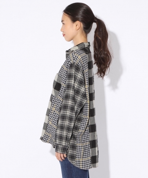 niko and...（ニコアンド）の「20ハギハギビッグシャツ【niko and ...】（シャツ/ブラウス・レディース・レッド/ベージュ/グレー・MEDIUM/LARGE）」の13枚目の写真