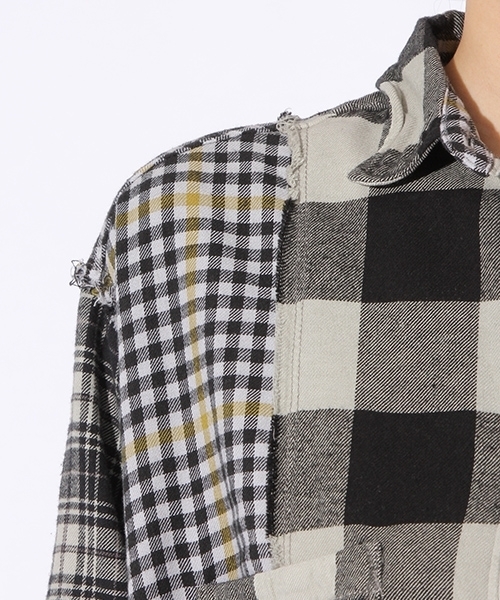 niko and...（ニコアンド）の「20ハギハギビッグシャツ【niko and ...】（シャツ/ブラウス・レディース・レッド/ベージュ/グレー・MEDIUM/LARGE）」の8枚目の写真