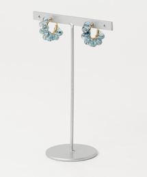 【marinaJEWELRY】multicolored quartz earring BLU